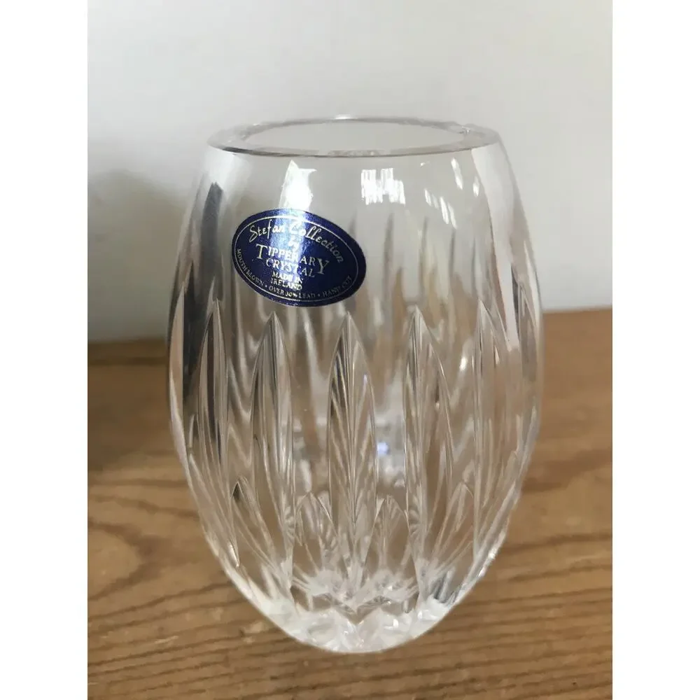 Vtg Tipperary Irish Hand Cut Mouth Blown Crystal 4